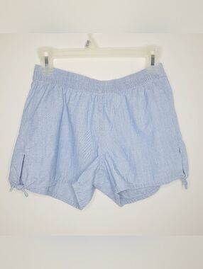 Madewell Chambray Shorts Pull-on Side Tie Blue XS Beachy Bohemian Summer Cotton